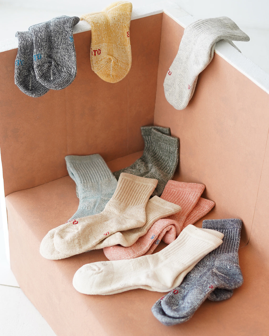 ROTOTO Double Face Mini Crew Socks "Organic Cotton" R1508