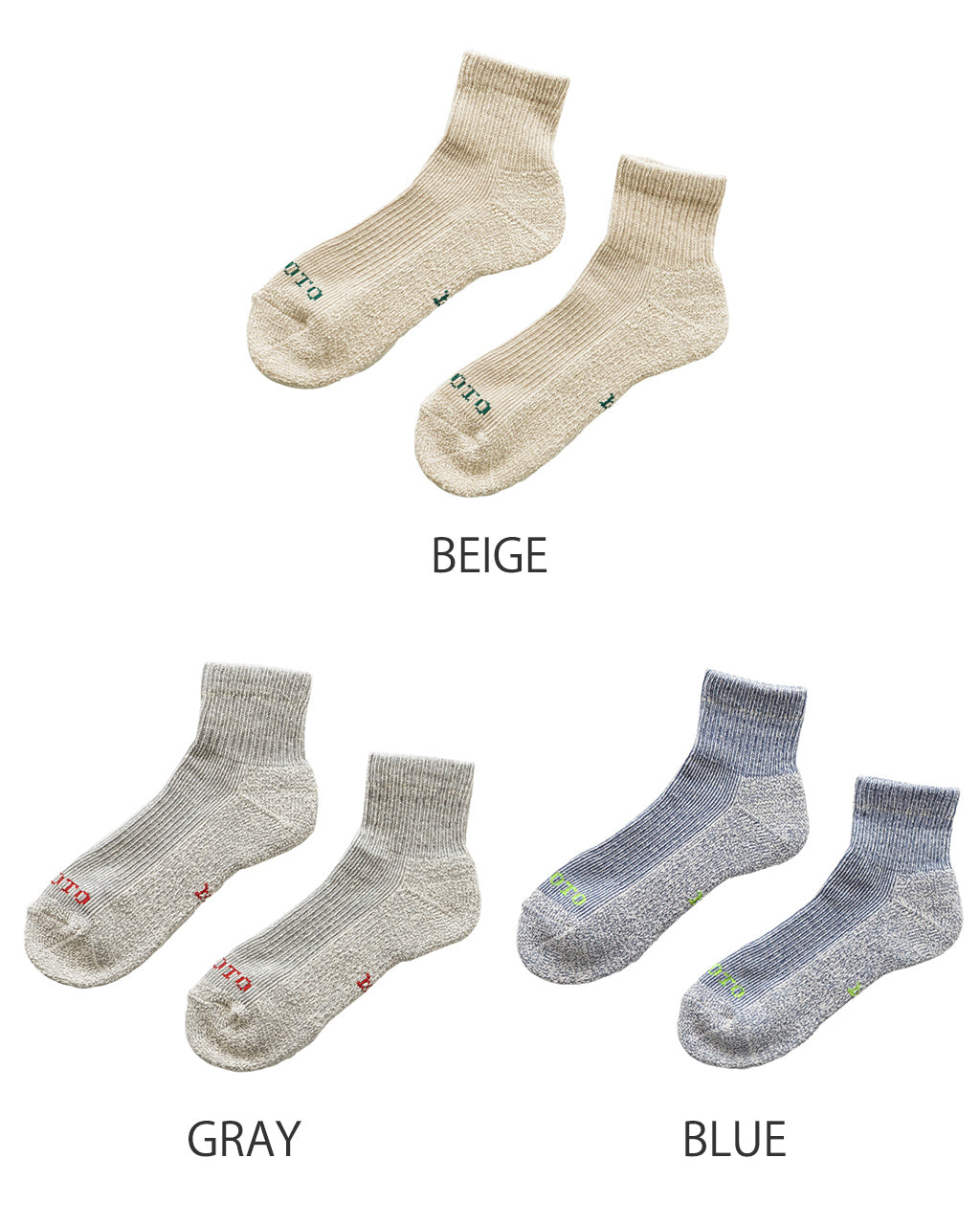ヘンプ オーガニックコットン パイル アンクル ソックス HEMP ORGANIC COTTON PILE ANKLE SOCKS 靴下 R1509 【メール便可】