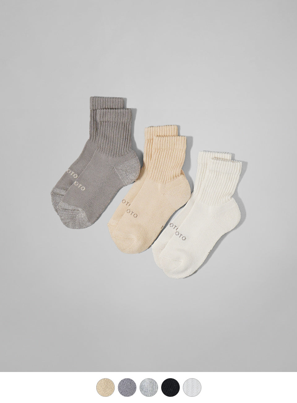ORGANIC DAILY 3 PACK MINI CREW SOCKS R1522