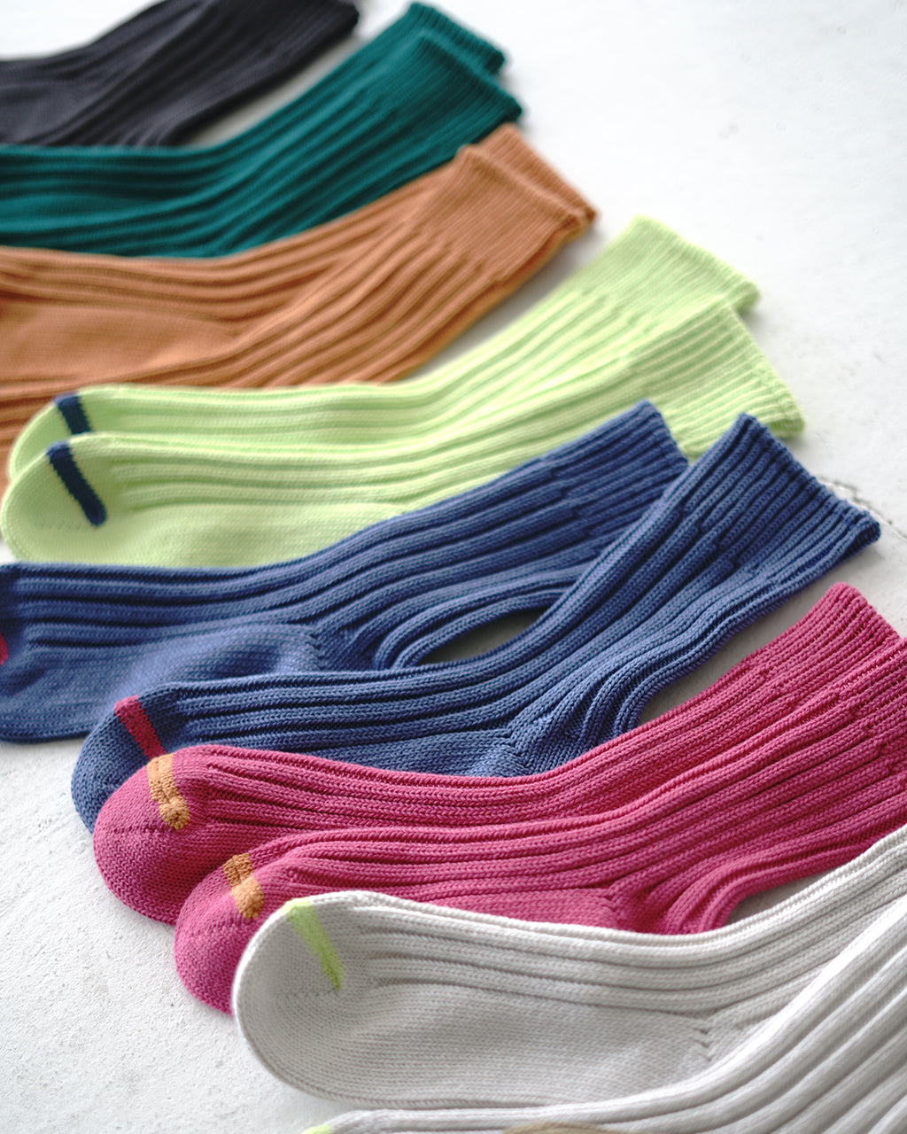 ROTOTO チャンキー リブ クルー ソックス CHUNKY RIBBED CREW SOCKS