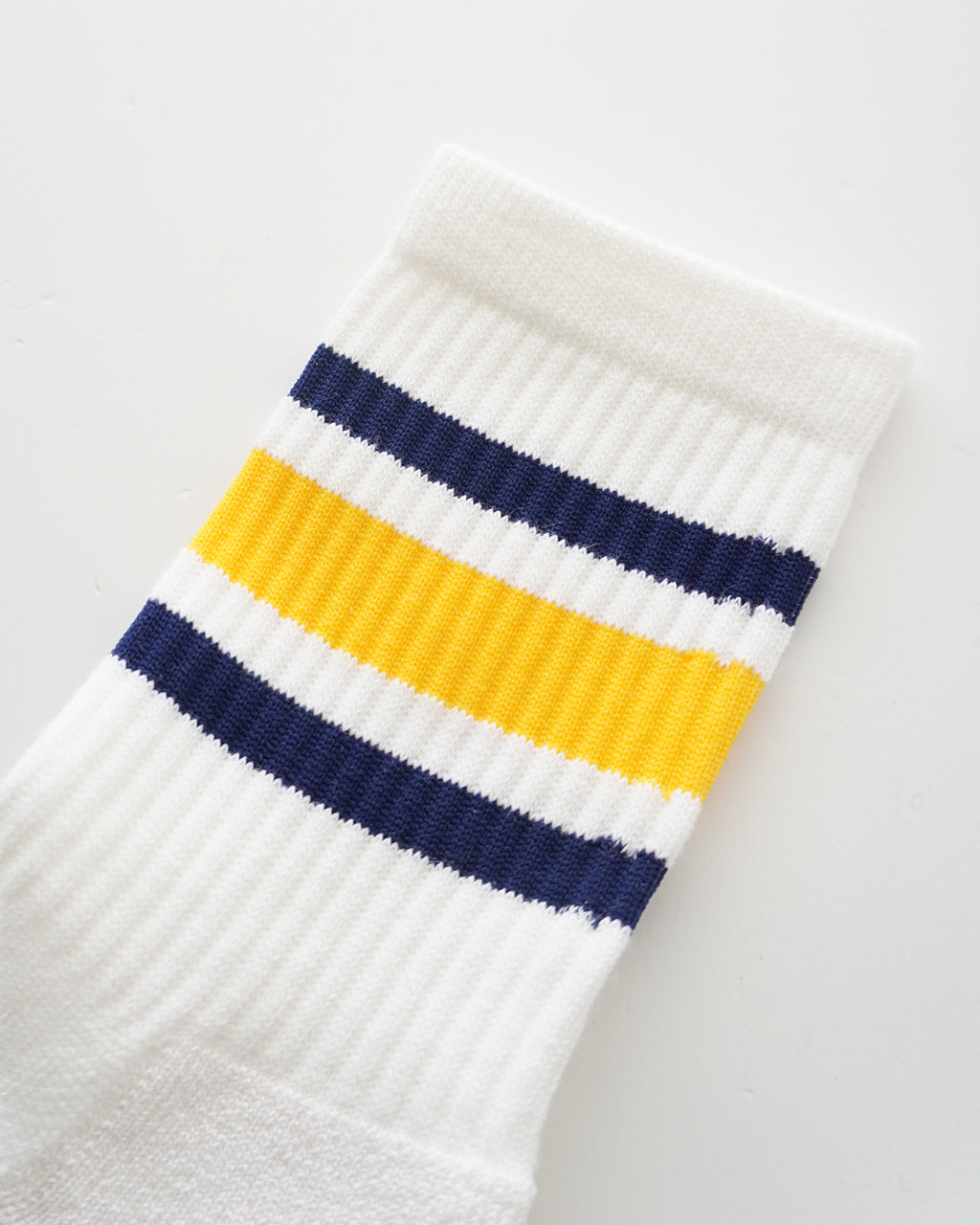 WASHI CUSHION STRIPE CREW SOCKS 和紙 クッション ストライプ クルー ソックス ボーダー 靴下 R1534【メール便可】