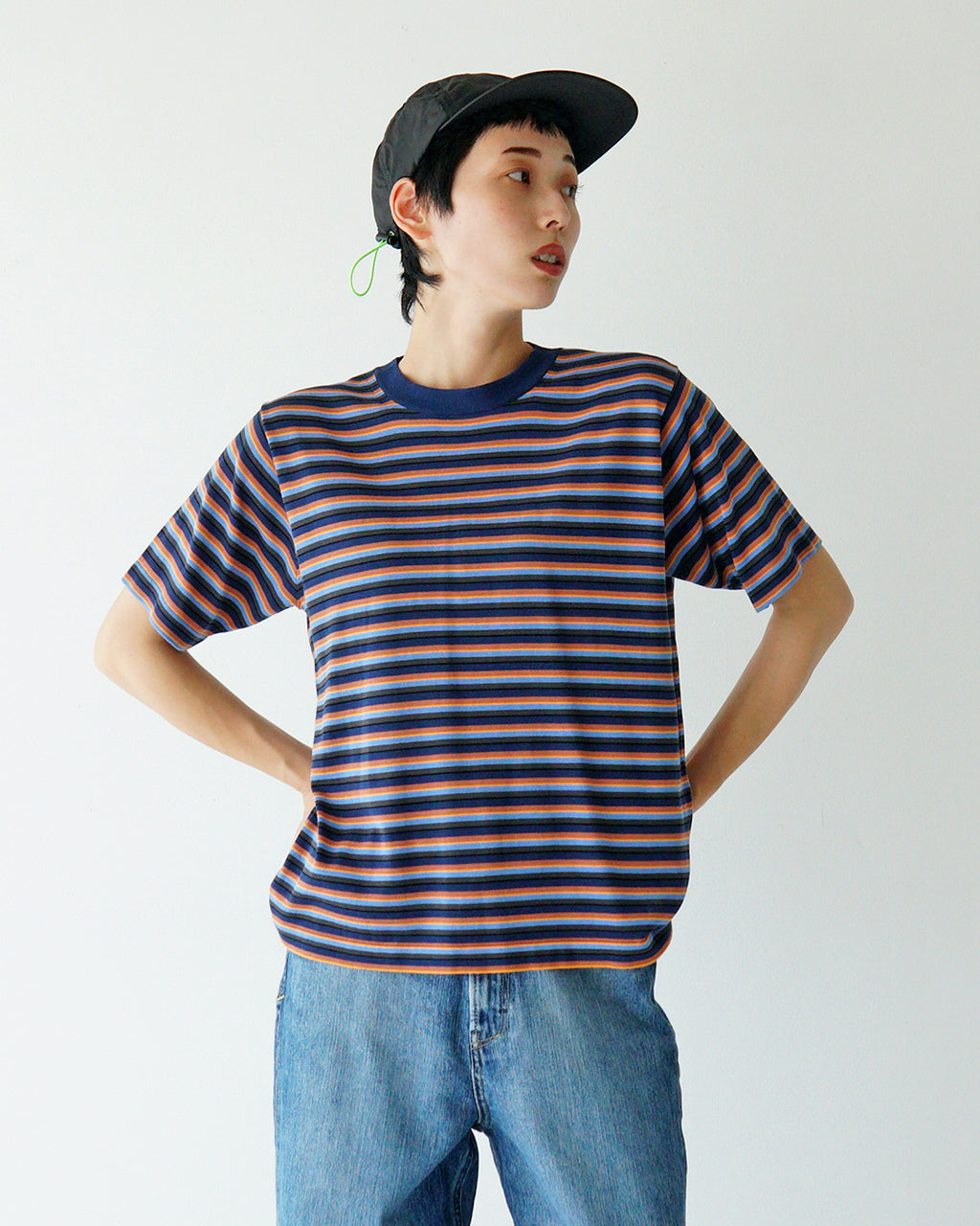【アウトレット!20%OFF】半袖ニット Tシャツ CENTERE TEE クルーネック カットソー コットン ソリッド コットン 020012500