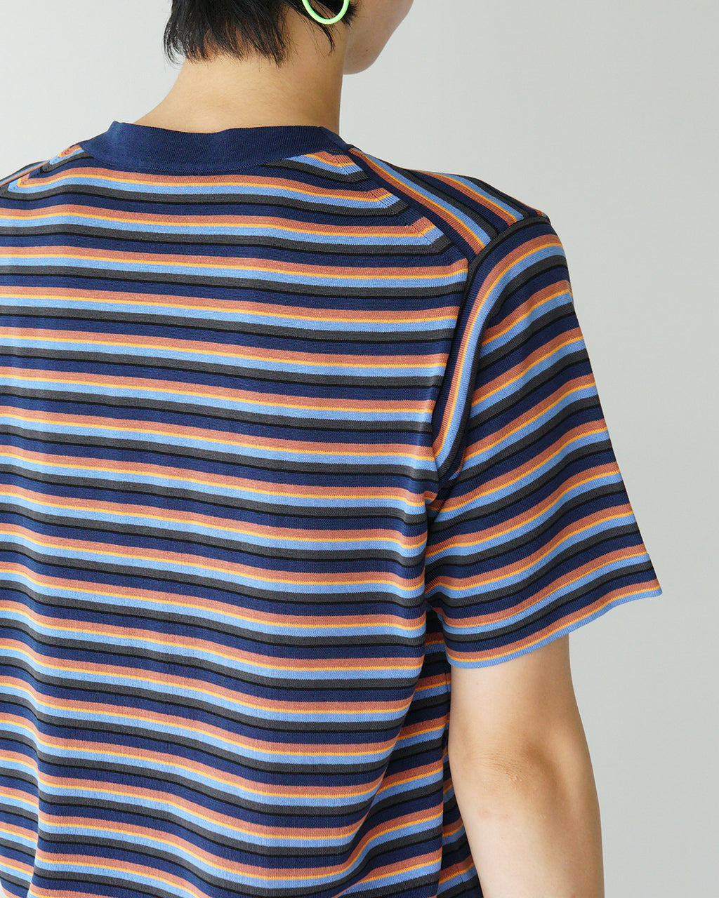 【アウトレット!20%OFF】半袖ニット Tシャツ CENTERE TEE クルーネック カットソー コットン ソリッド コットン 020012500