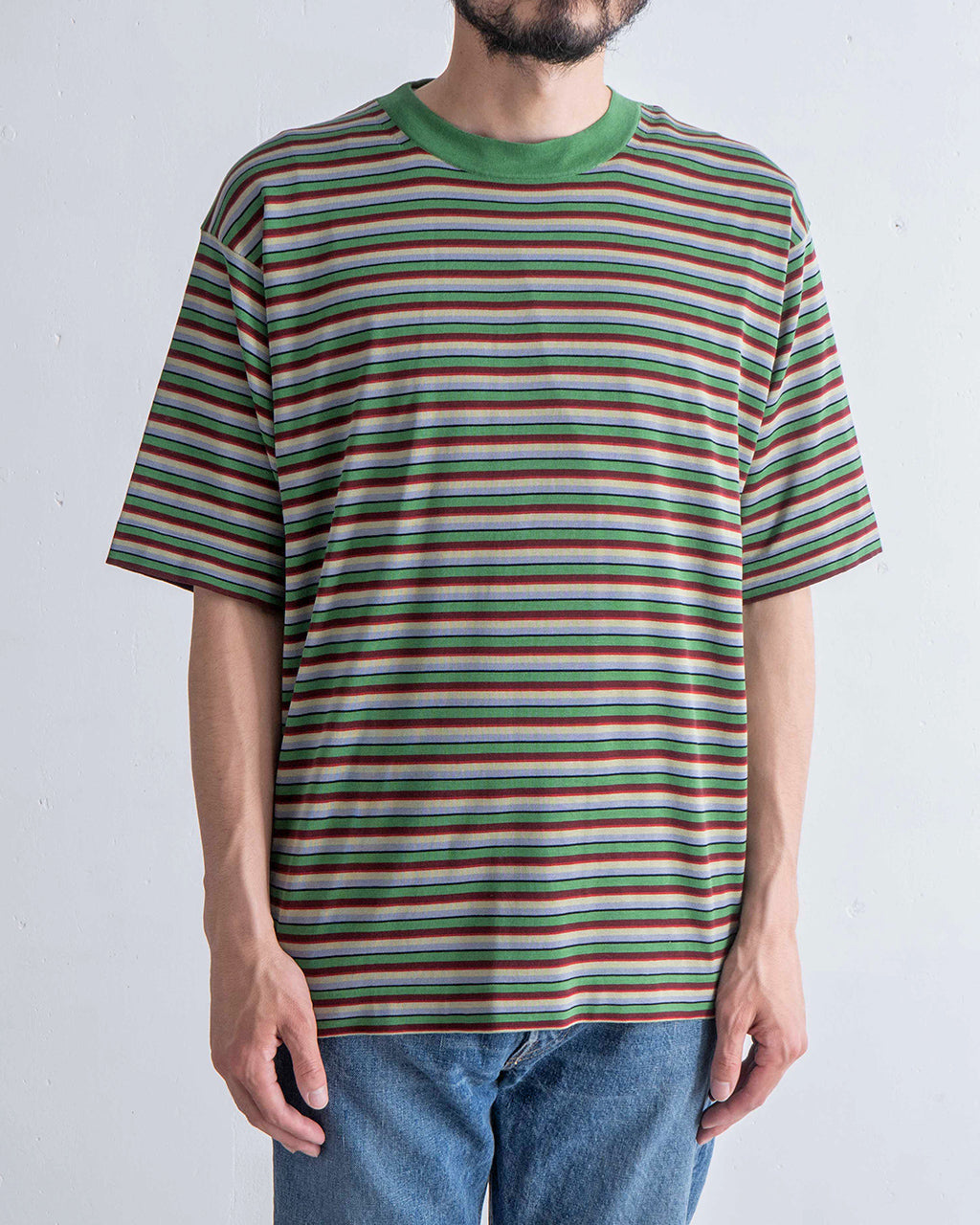 【アウトレット!20%OFF】半袖ニット Tシャツ CENTERE TEE クルーネック カットソー コットン ソリッド コットン 020012500