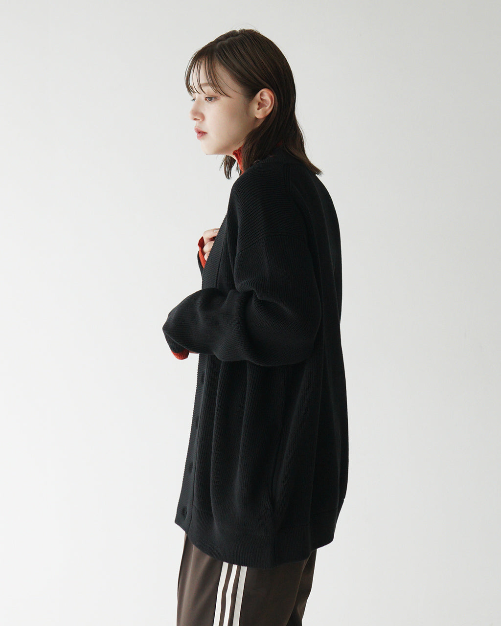 セーター Vネック カーディガン ALLEN CARDIGAN 片畦編み ニット 24FW-RT-008