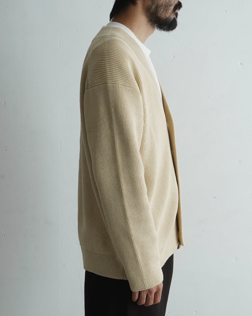 セーター Vネック カーディガン ALLEN CARDIGAN 片畦編み ニット 24FW-RT-008
