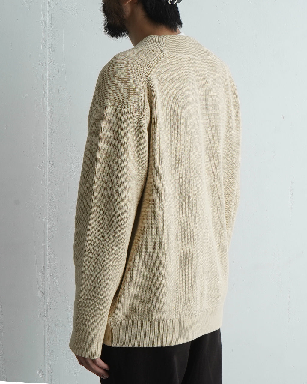 セーター Vネック カーディガン ALLEN CARDIGAN 片畦編み ニット 24FW-RT-008