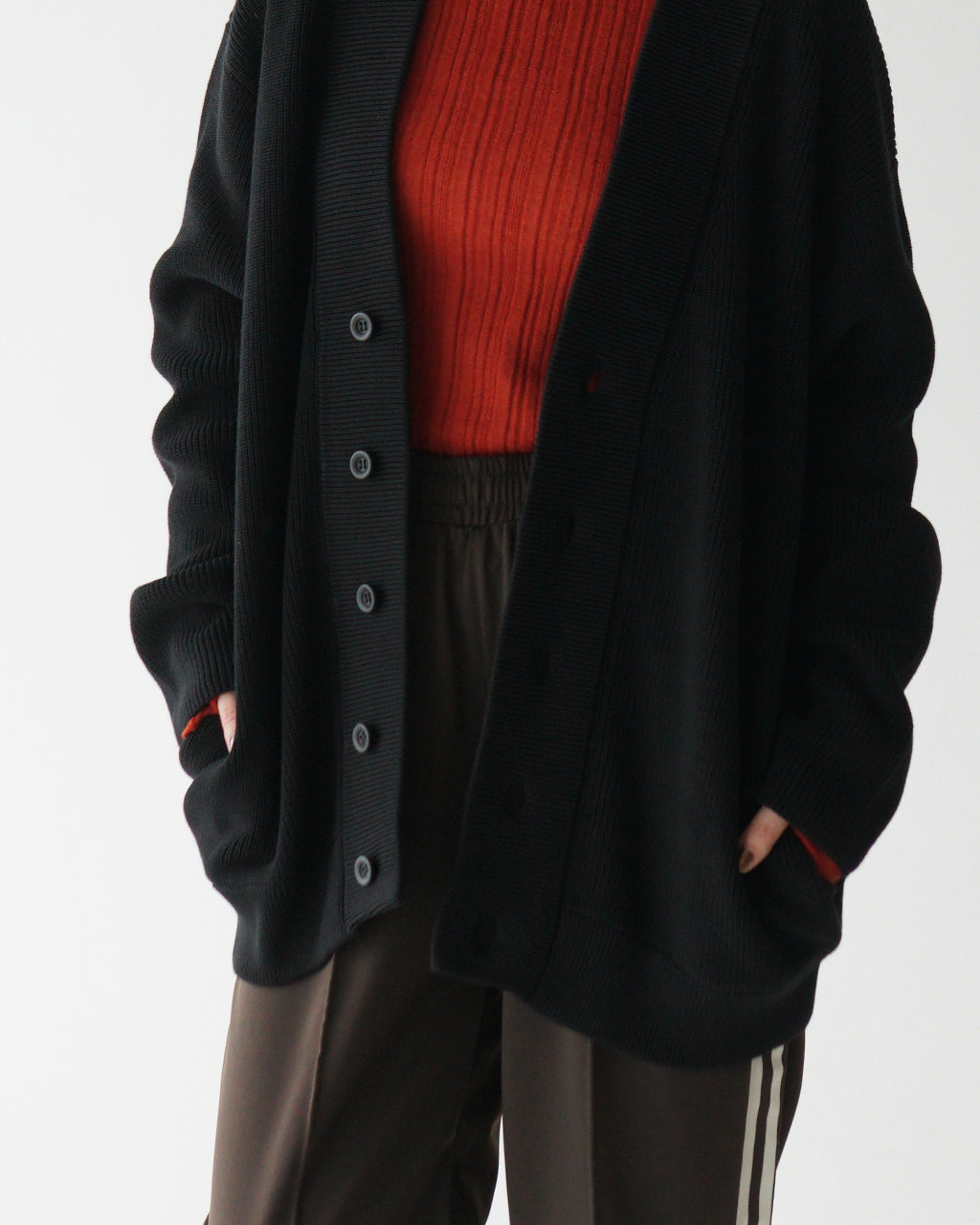 セーター Vネック カーディガン ALLEN CARDIGAN 片畦編み ニット 24FW-RT-008