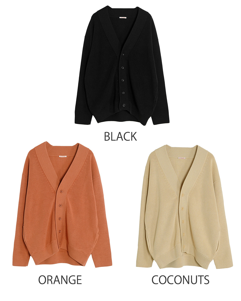 セーター Vネック カーディガン ALLEN CARDIGAN 片畦編み ニット 24FW-RT-008
