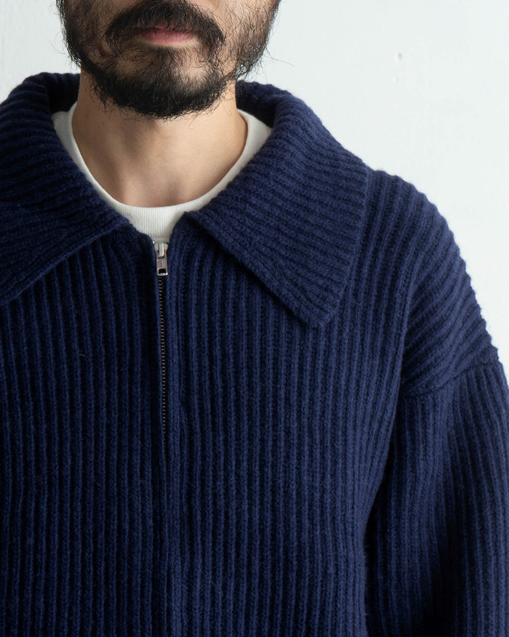 フルジップ ブルゾン JEROME JACKET ウール ニットジャケット 24FW-RT-022
