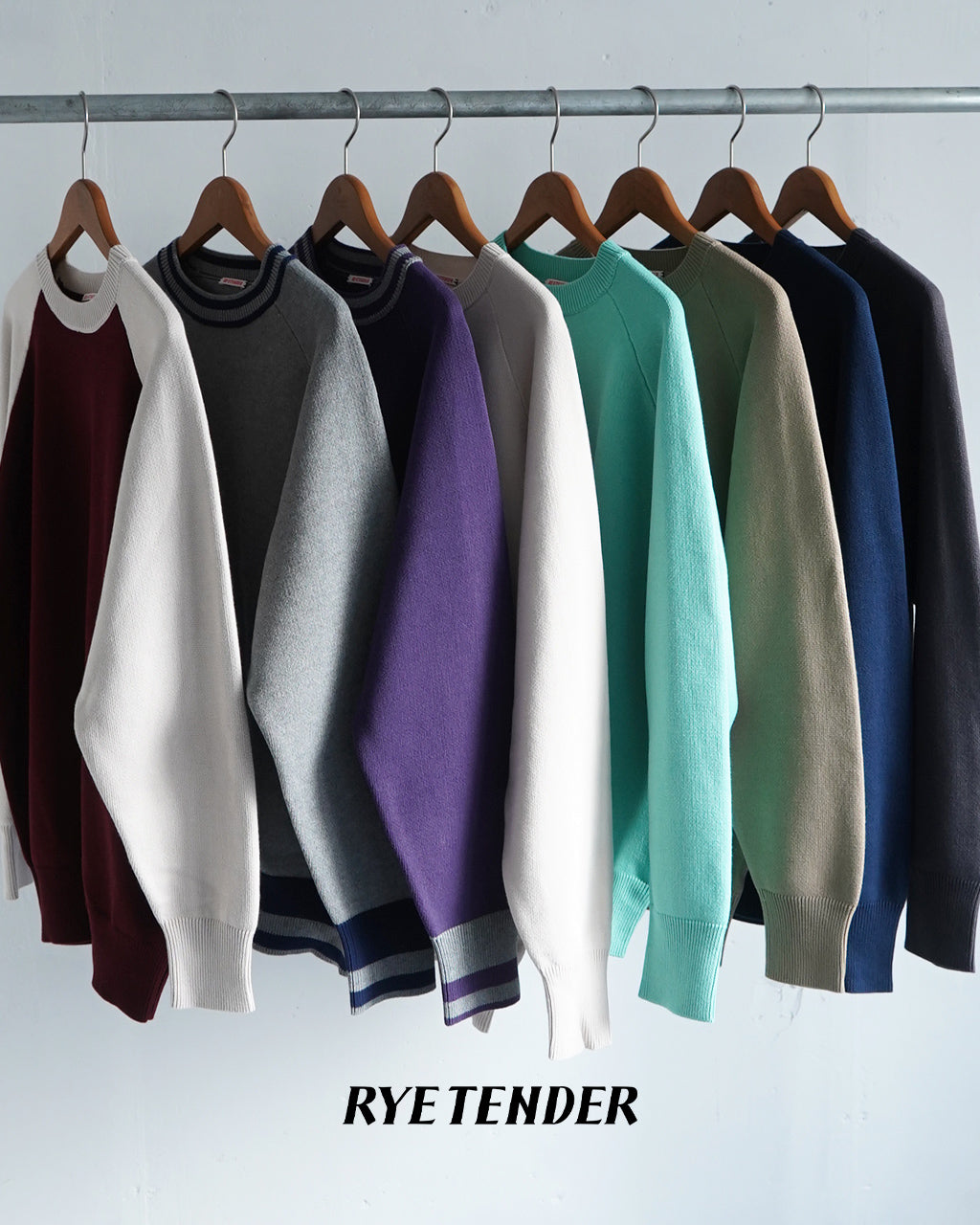 【アウトレット!50%OFF】RYETENDER ニット フルトン セーター FULTON SWEATER ラグランスリーブ プルオーバー 24FW-RT-006 R21-01-01-001 R22-01-01-004 R23-01-01-012