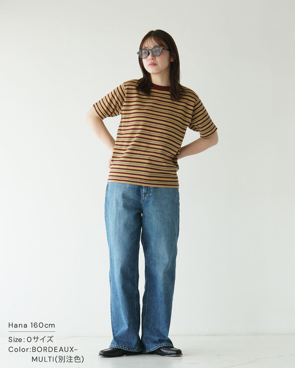 【アウトレット!20%OFF】【Crouka別注】半袖ニット Tシャツ CENTRE TEE クルーネック カットソー ソリッド ボーダー 010012500