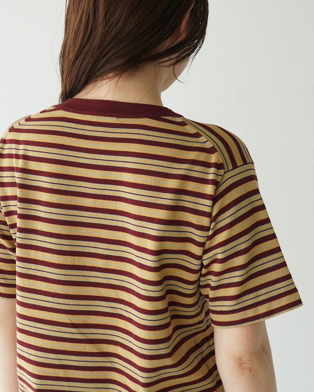 【アウトレット!20%OFF】【Crouka別注】半袖ニット Tシャツ CENTRE TEE クルーネック カットソー ソリッド ボーダー 010012500