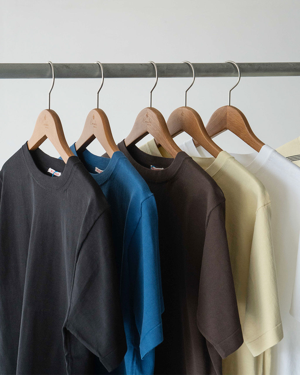 【アウトレット!20%OFF】【Crouka別注】半袖ニット Tシャツ CENTRE TEE クルーネック カットソー ソリッド ボーダー 010012500