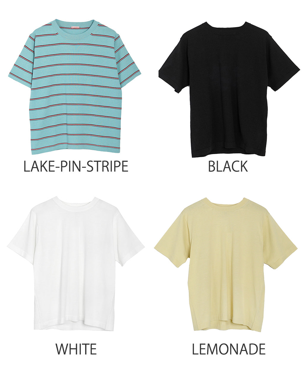 【アウトレット!20%OFF】【Crouka別注】半袖ニット Tシャツ CENTRE TEE クルーネック カットソー ソリッド ボーダー 010012500