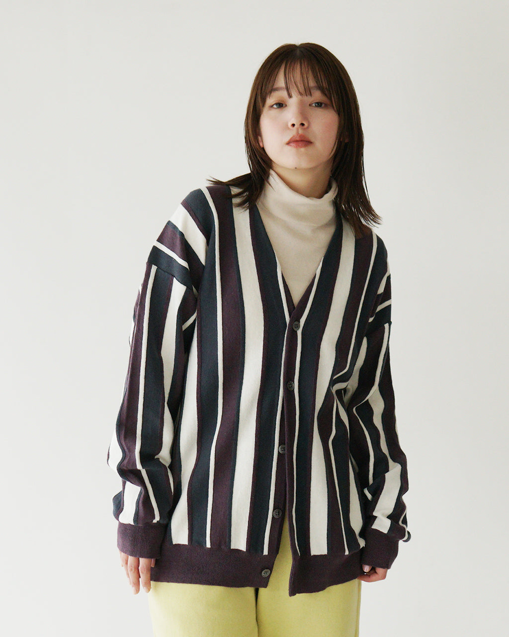 【アウトレット!50%OFF】RYETENDER カーディガン ストライプ リネン TAYLOR CARDIGAN R23-01-01-009
