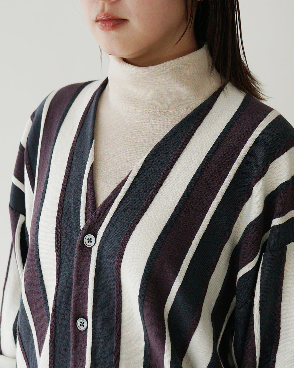 【アウトレット!50%OFF】RYETENDER カーディガン ストライプ リネン TAYLOR CARDIGAN R23-01-01-009