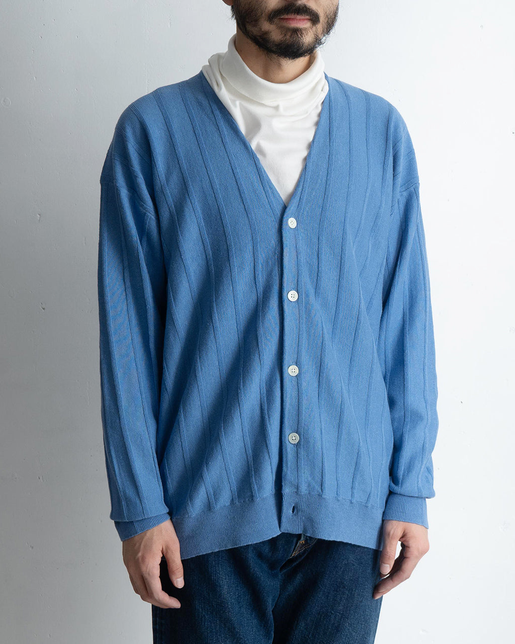 【アウトレット!50%OFF】RYETENDER カーディガン ストライプ リネン TAYLOR CARDIGAN R23-01-01-009