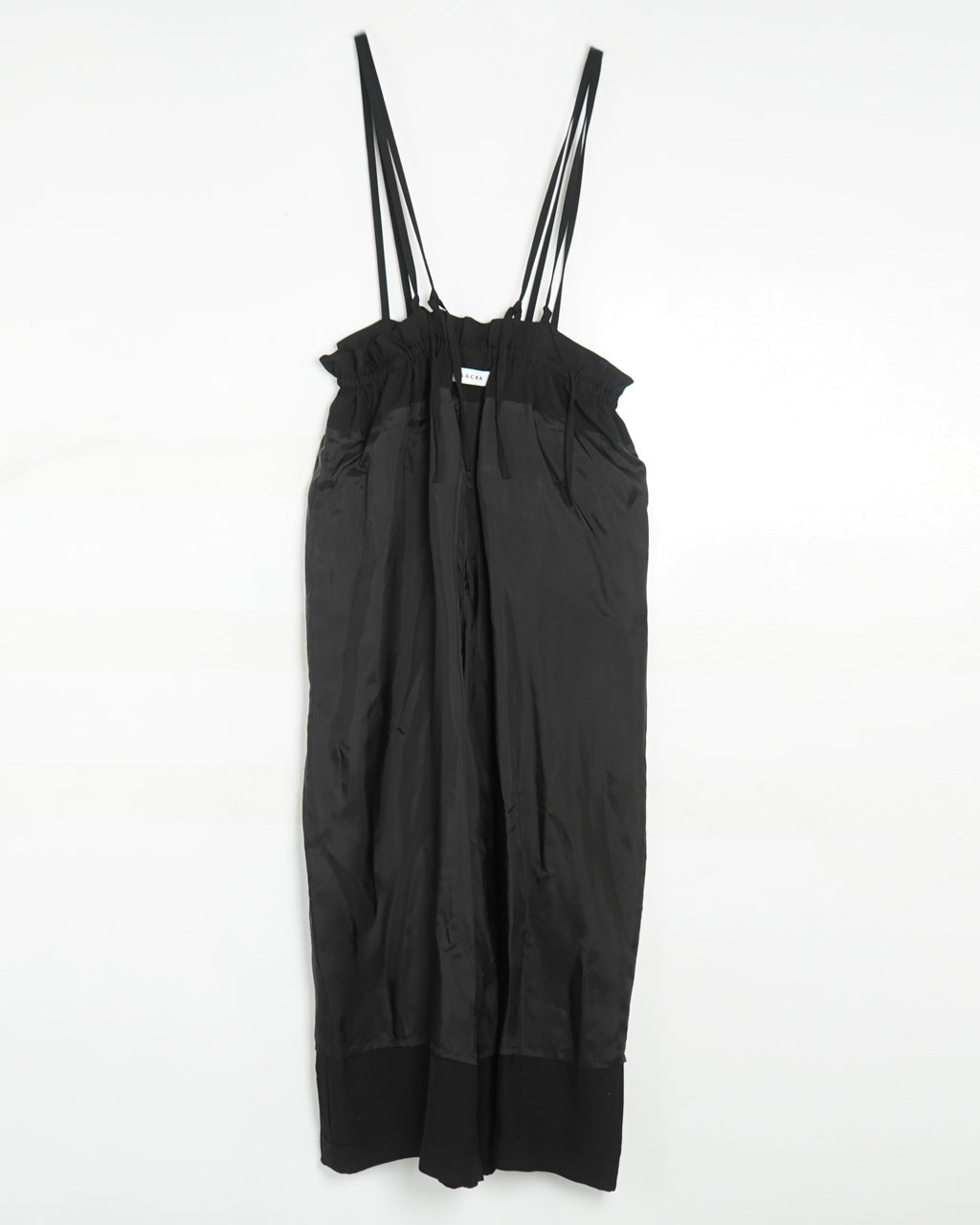 \조득 24시간 한정 포인트 10배/SACRA 사쿠라 아세테이트 브라이트 트일 살로펫트 ACETATE BRIGHT TWILL SALOPETTE 올인원 와이드 팬츠 W스트랩 125112051【무료우송】