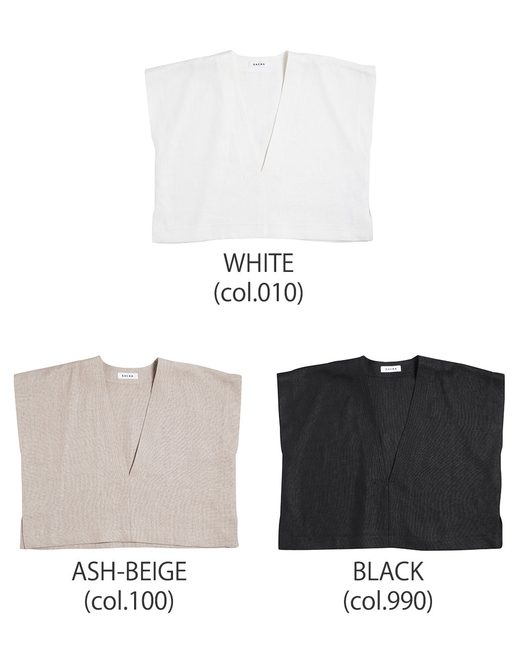 【SALE!20%OFF】リネンベスト RUSTIC LINEN TOP ラスティック クロップドトップ Vネック プルオーバー 麻 125218071