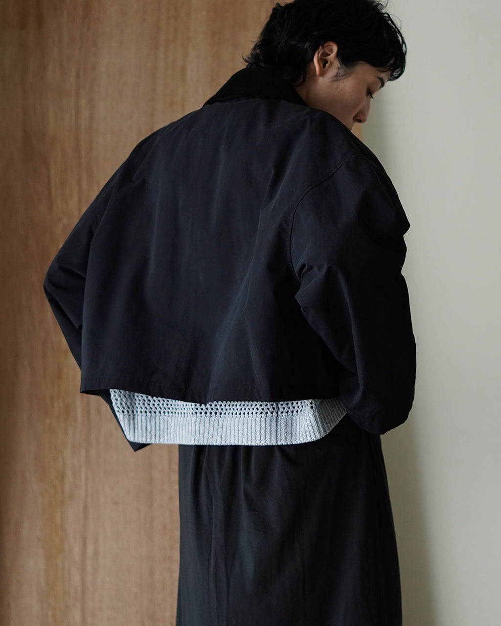 WAXED HIGH DENSITY CLOTH SHORT JACKET 125502031