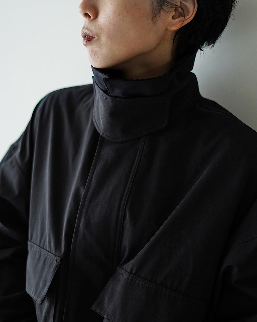 WAXED HIGH DENSITY CLOTH SHORT JACKET 125502031