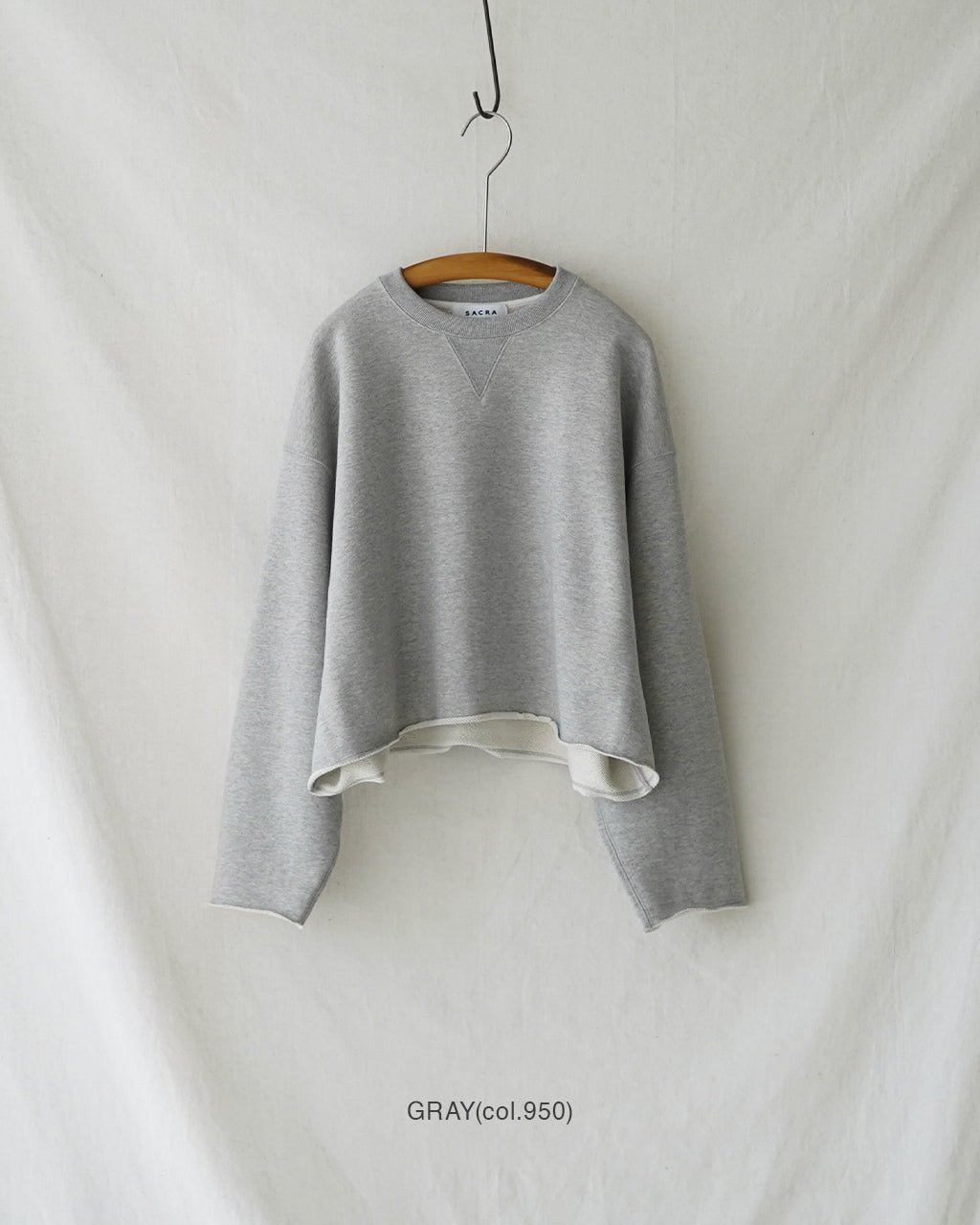 EXTRA FINE FLEECE CROPPED TOP 126141091