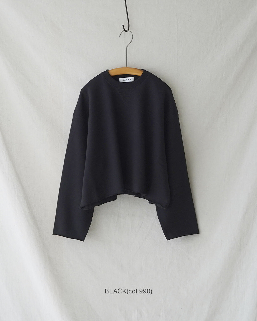 EXTRA FINE FLEECE CROPPED TOP 126141091