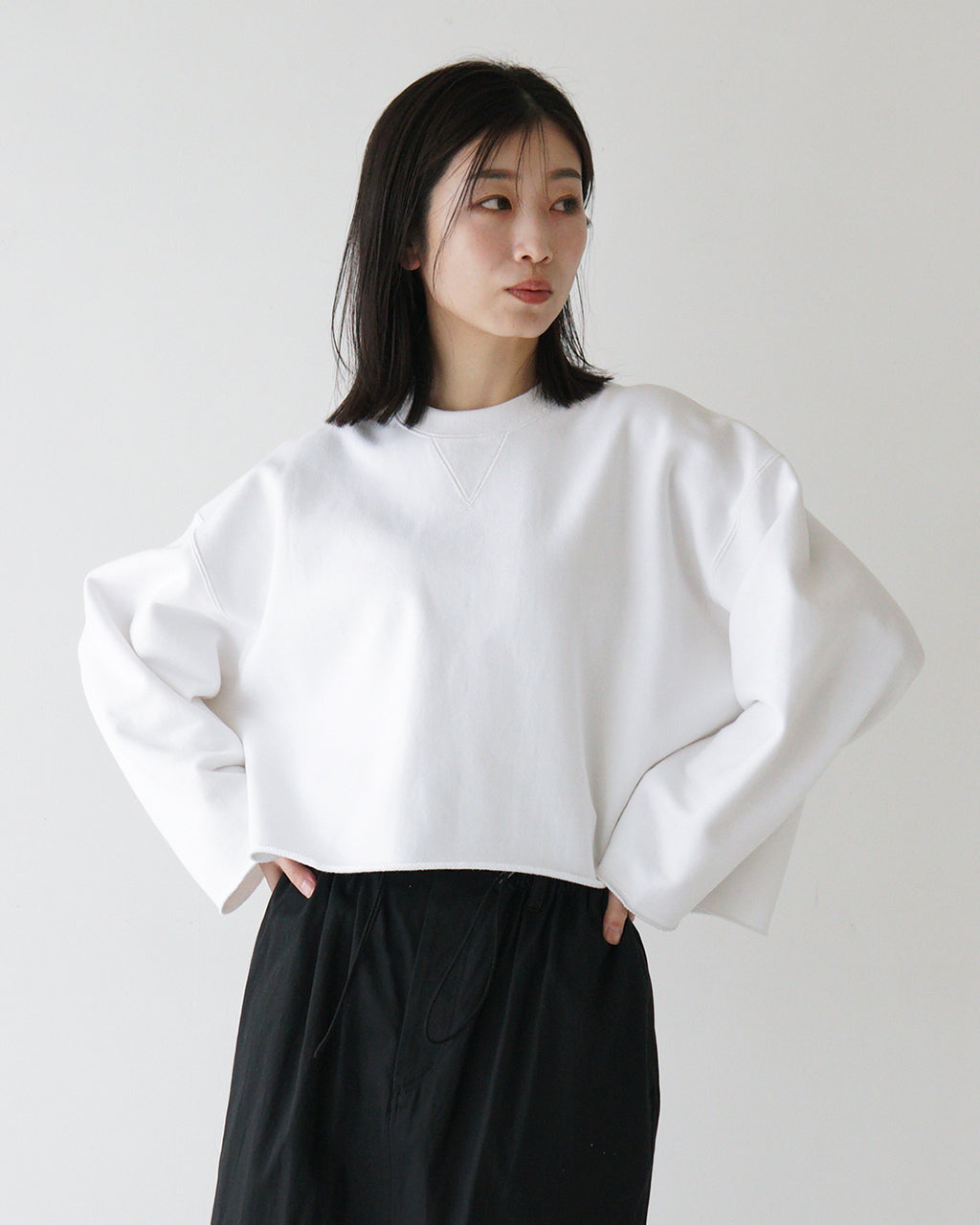 【SALE!20%OFF】クロップド丈 スウェット EXTRA FINE FLEECE CROPPED TOP エクストラ ファイン フリース トップス 125141091