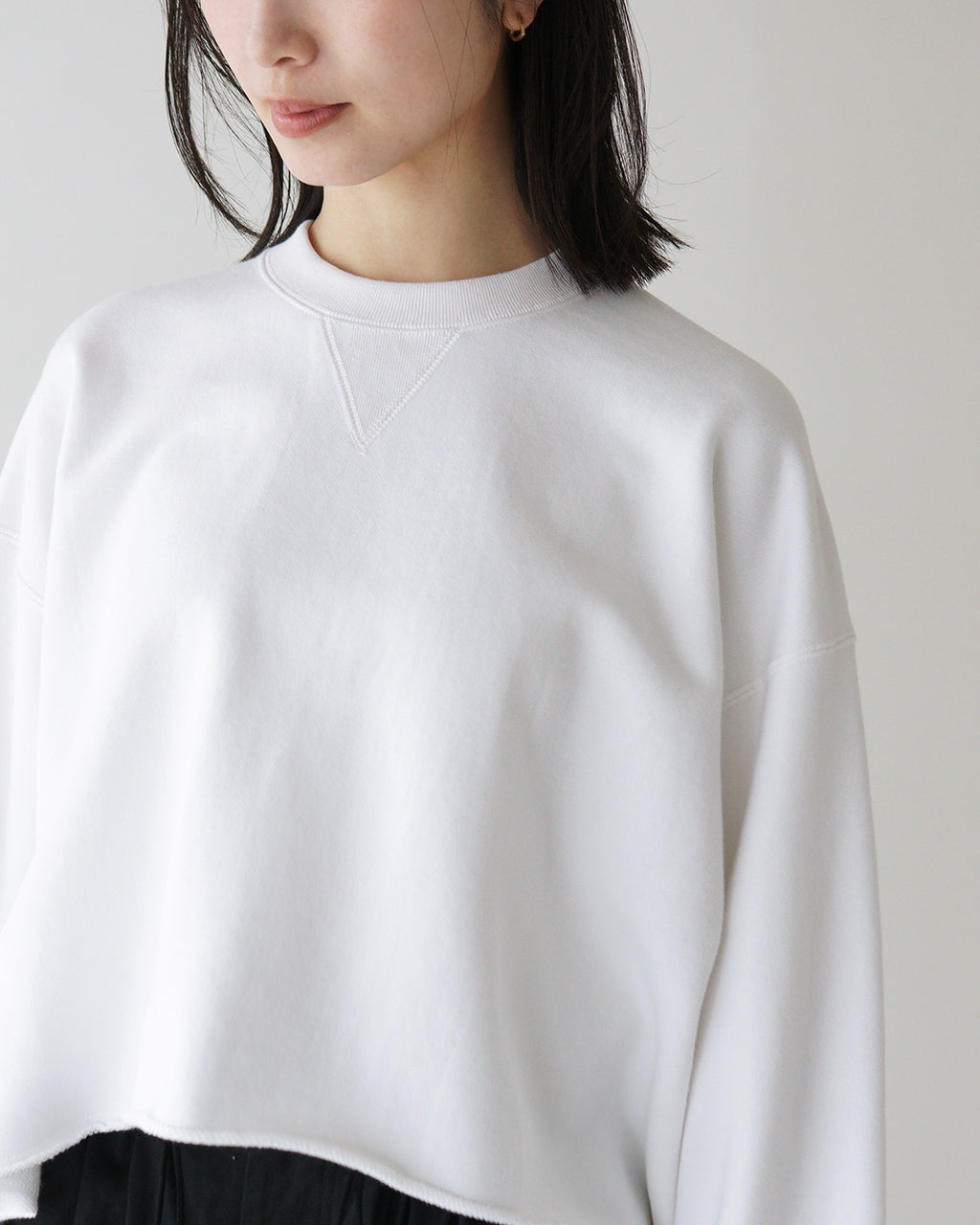 【SALE!20%OFF】クロップド丈 スウェット EXTRA FINE FLEECE CROPPED TOP エクストラ ファイン フリース トップス 125141091