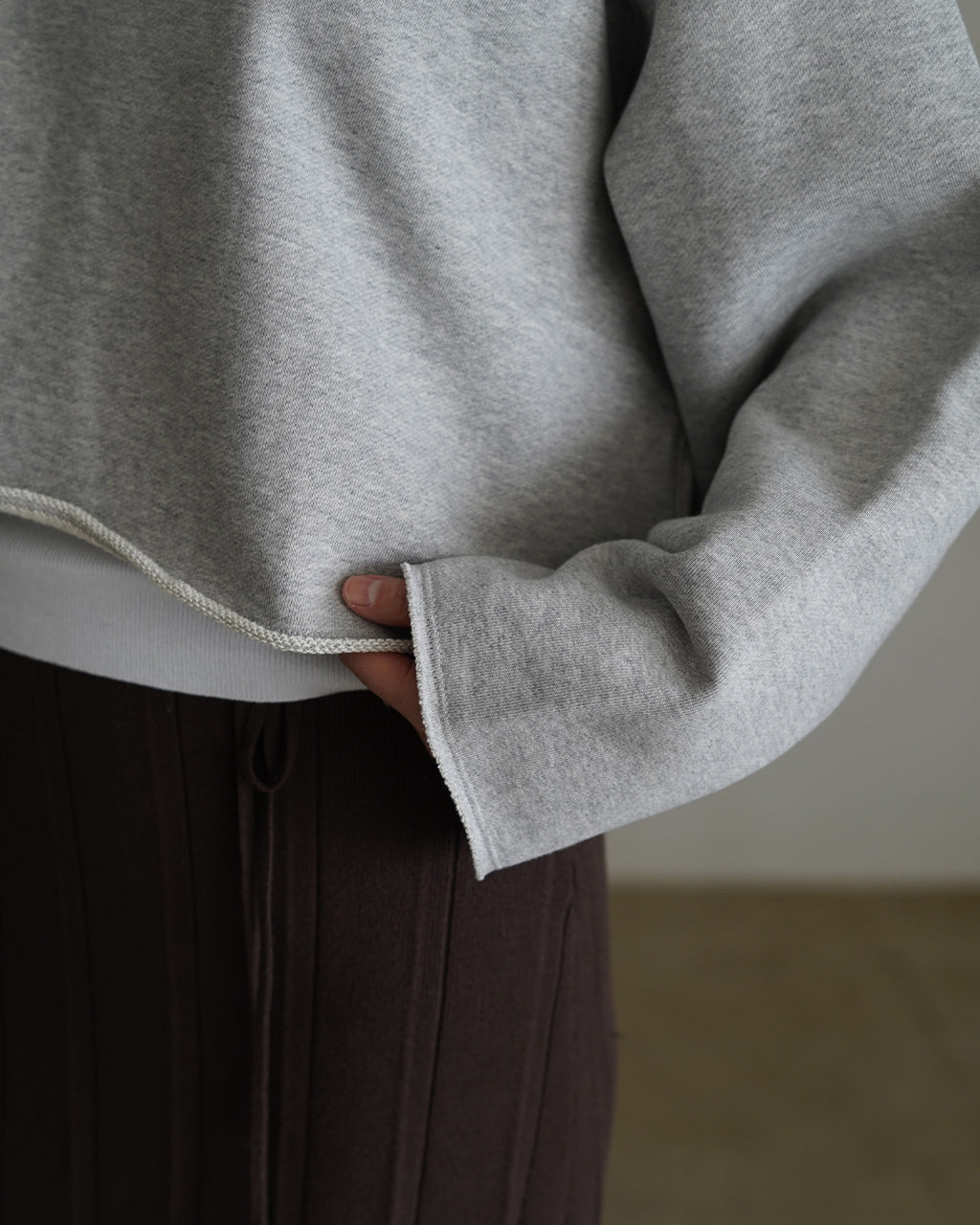 EXTRA FINE FLEECE CROPPED TOP 126141091