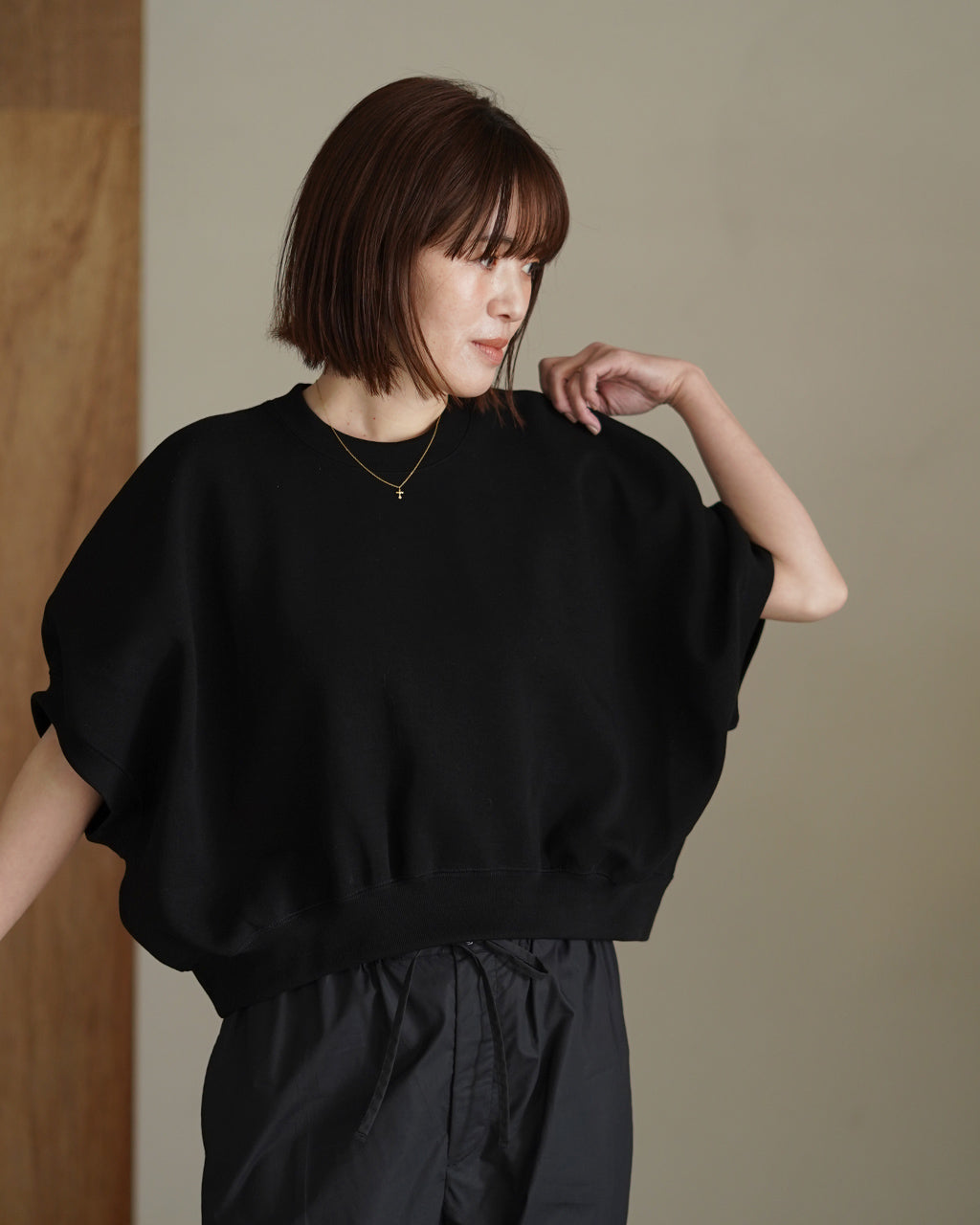 DOUBLE KNITTED CLOTH TOP 126145091