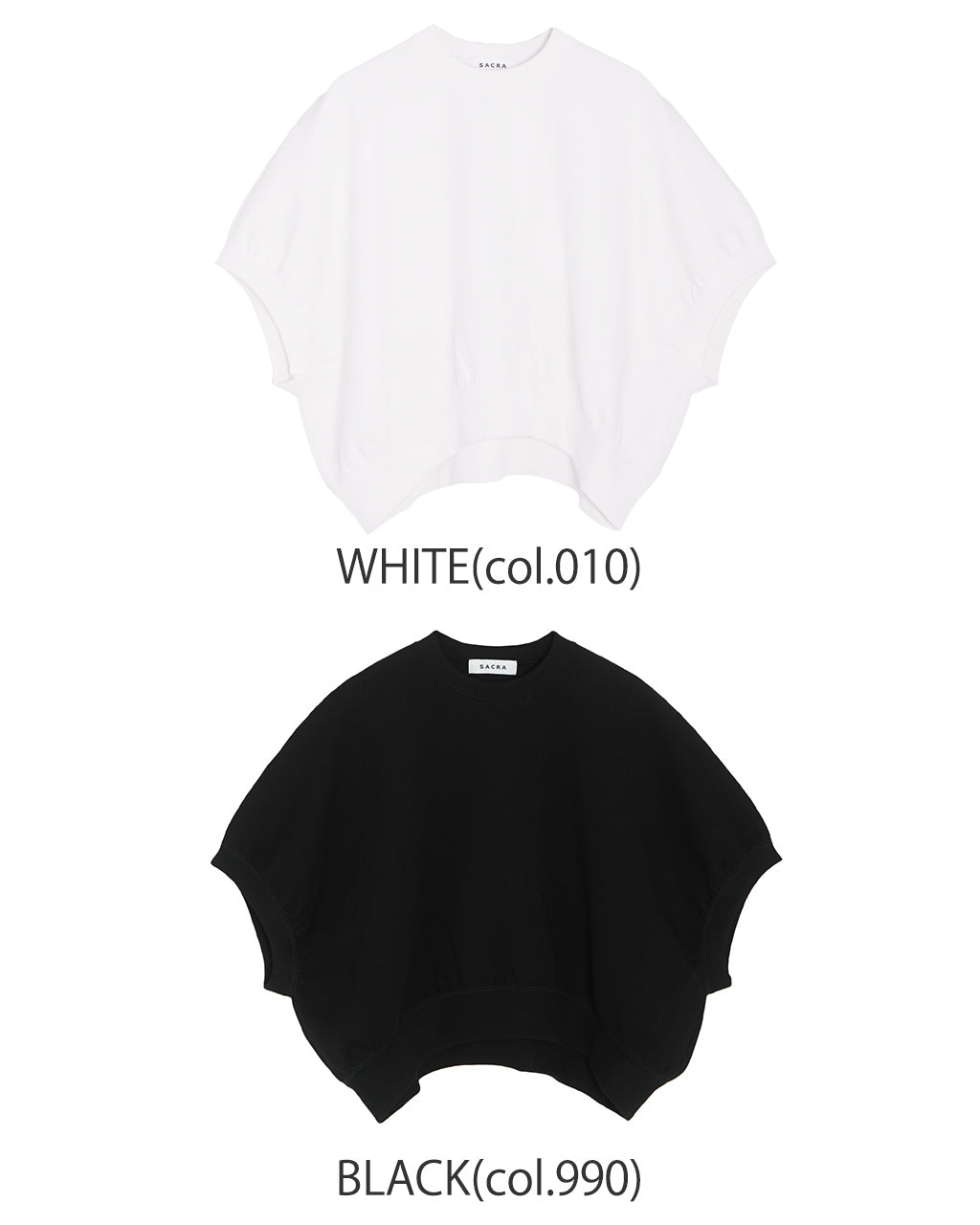 【SALE!20%OFF】カットソー 半袖 クロップド丈 DOUBLE KNITTED CLOTH TOP クルーネック ギャザースリーブ ショート丈 125144091