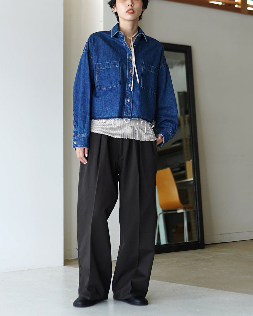 AUTHENTIC DENIM CROPPED SHIRT 125513071