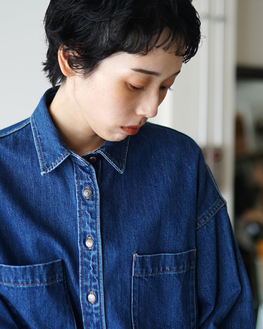AUTHENTIC DENIM CROPPED SHIRT 125513071