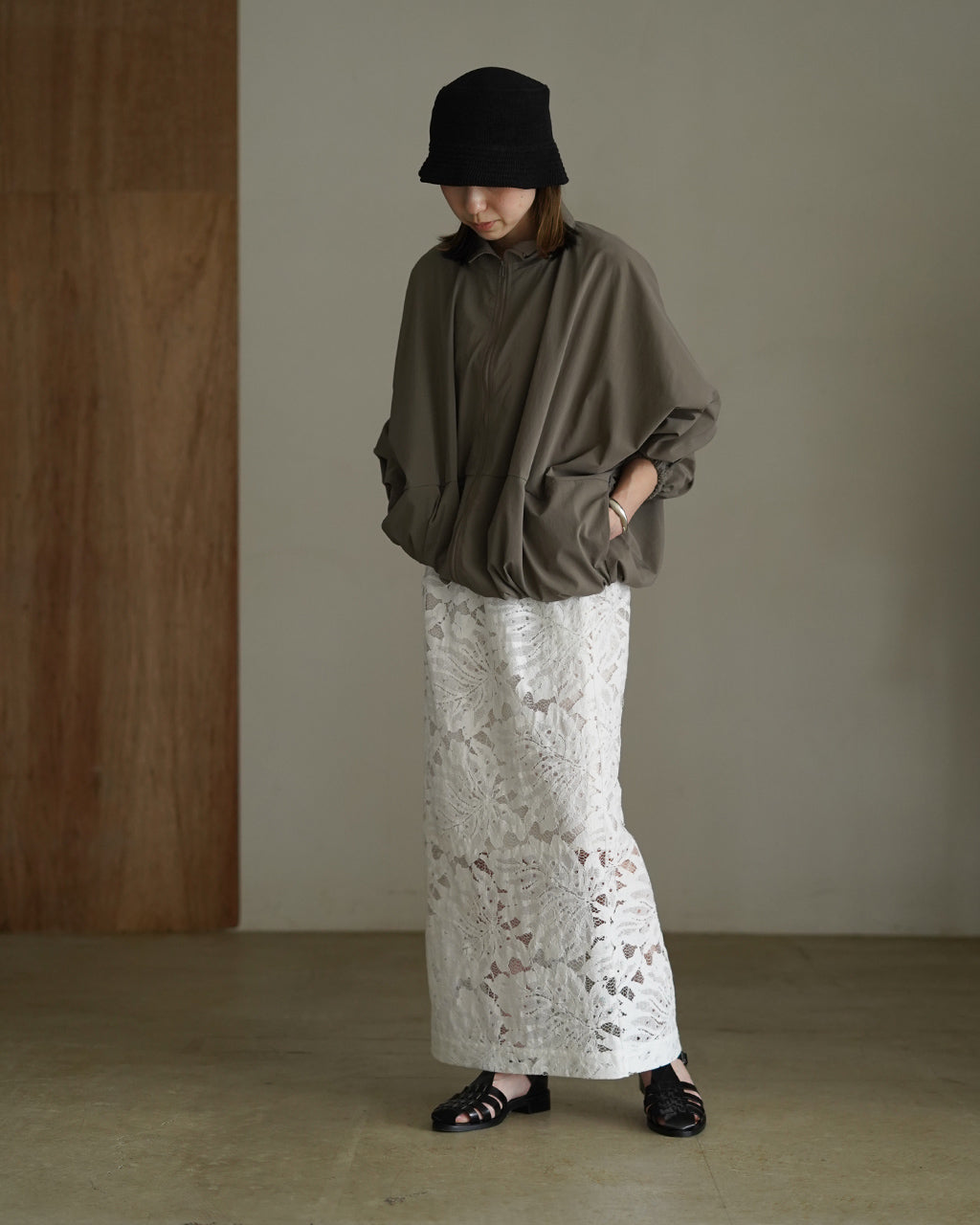LEAF RASCHEL LACE SKIRT 126113122