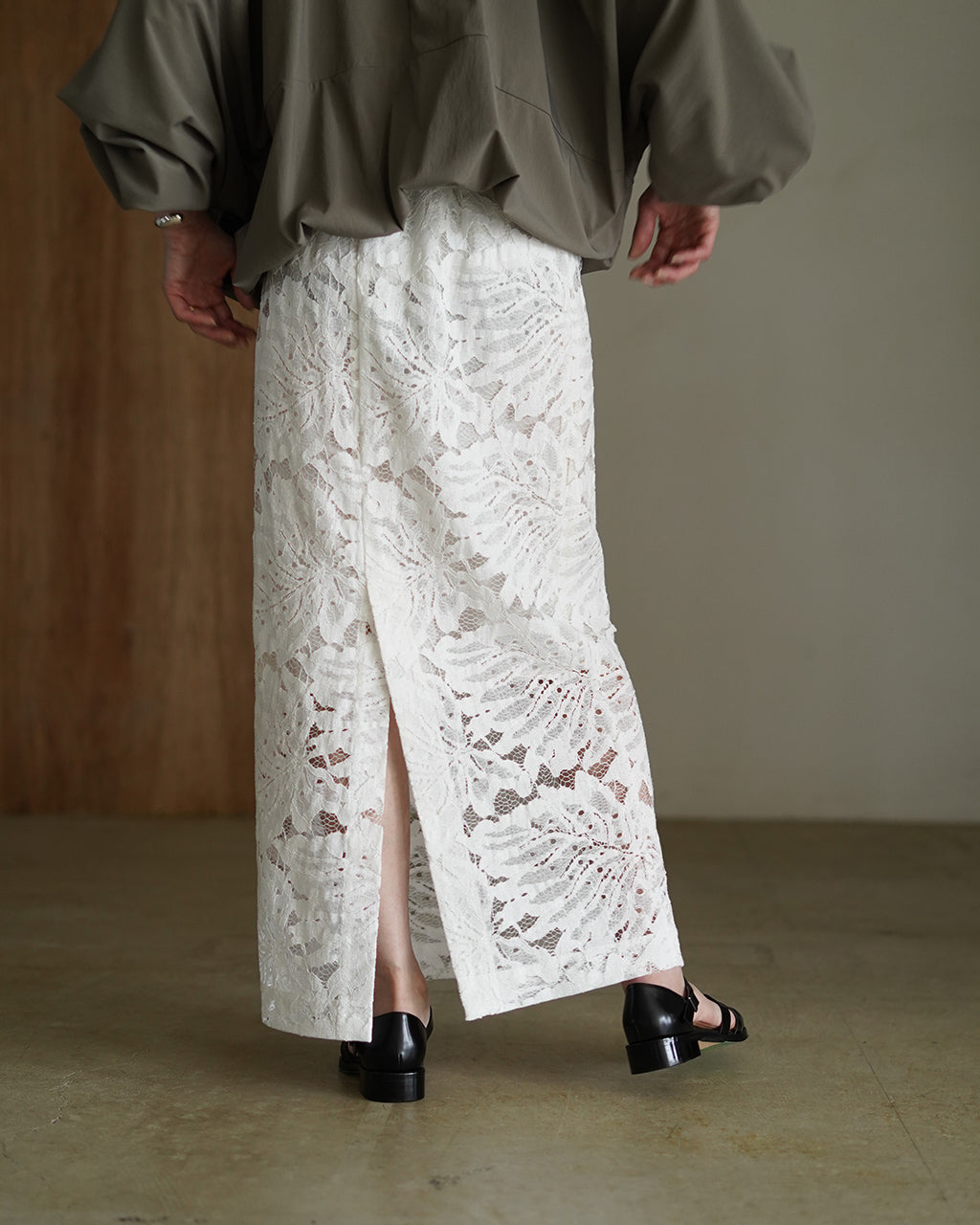 LEAF RASCHEL LACE SKIRT 126113122