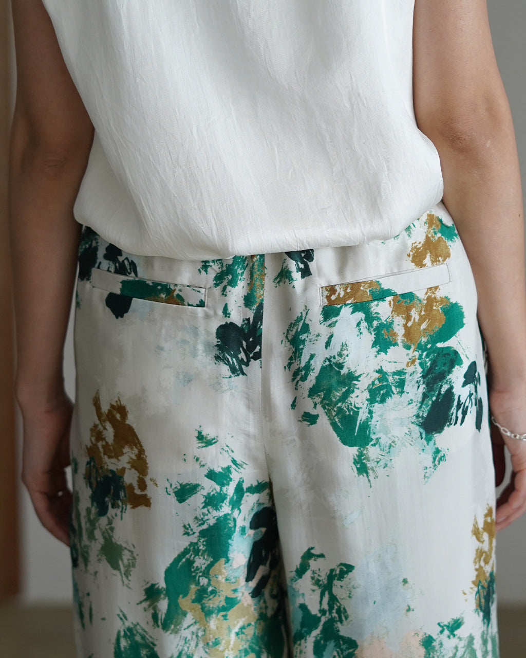 BLURRED FLORA PANTS 126115112