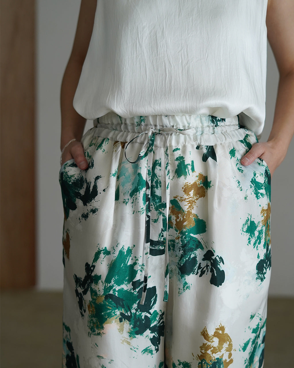 BLURRED FLORA PANTS 126115112