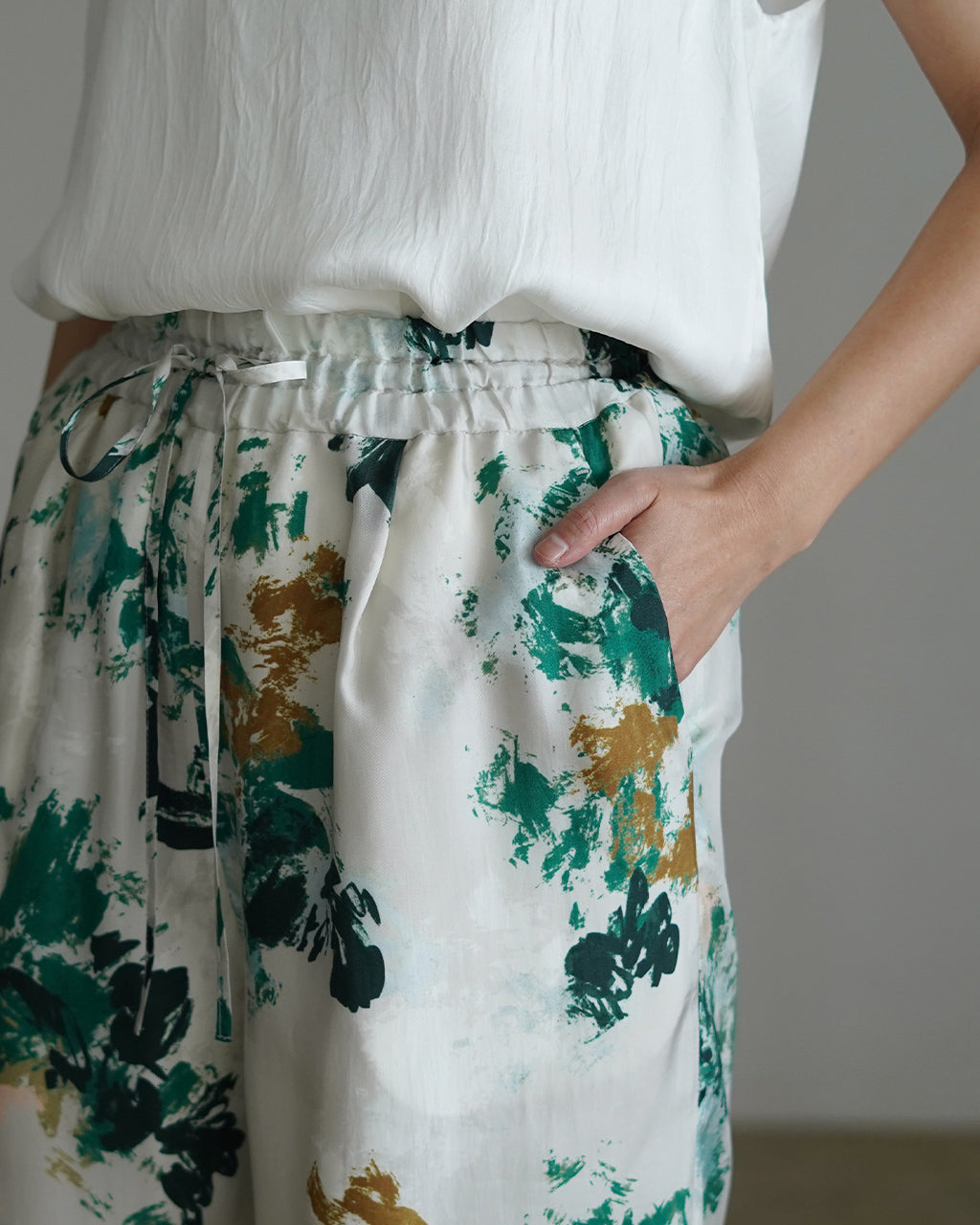 BLURRED FLORA PANTS 126115112