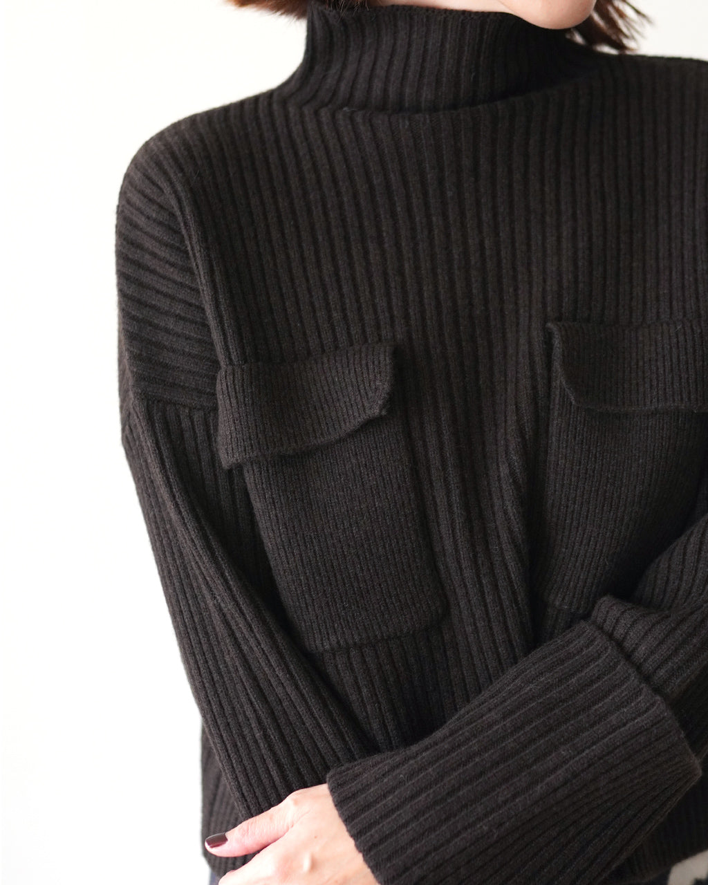 BOILED LAMBWOOL RIB KNIT 126631081