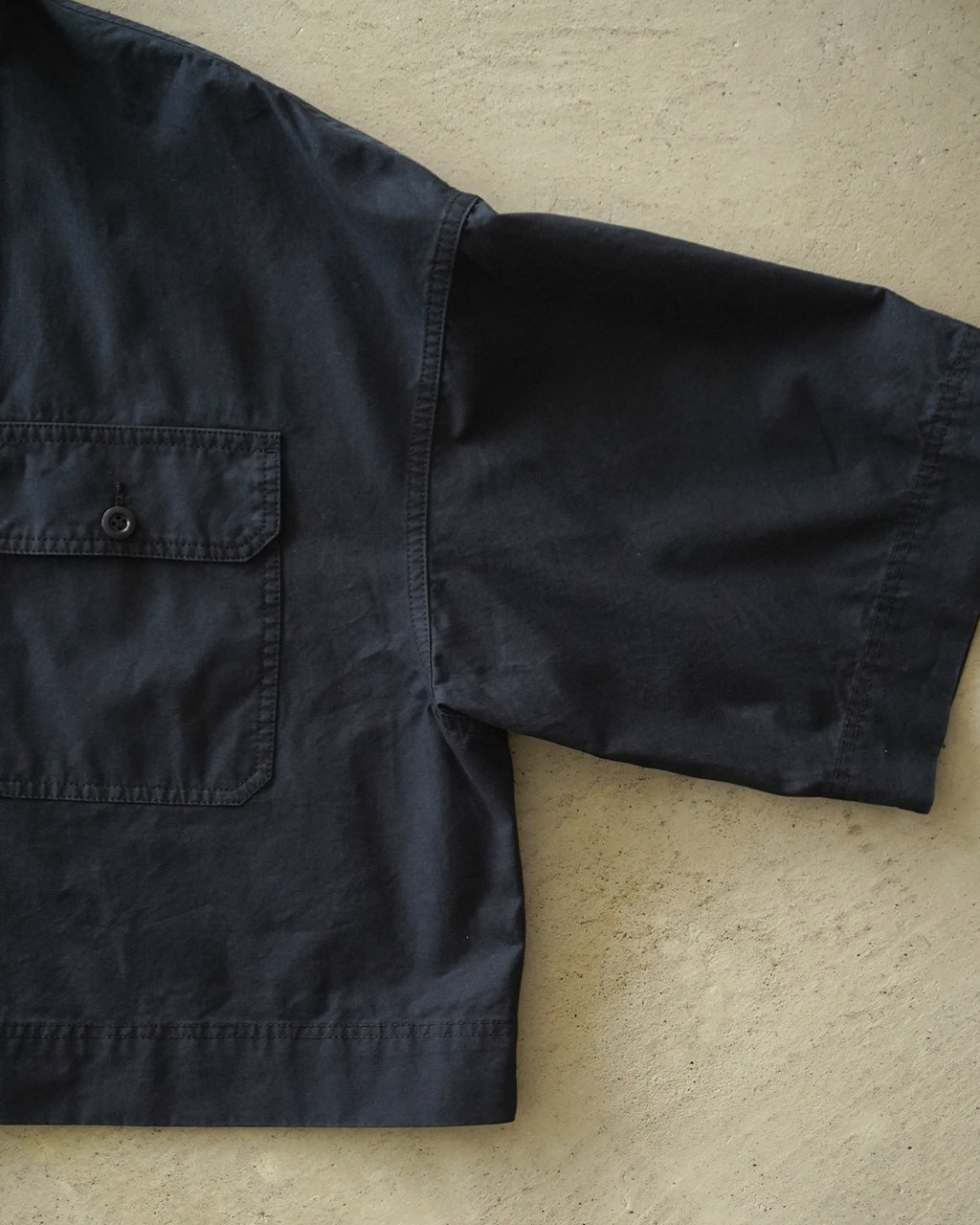 SACRA サクラ COTTON HORSE CLOTH CROPPED SHIRT コットンホースクロス クロップドシャツ | Crouka(クローカ)
