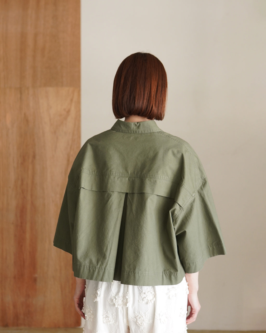 SACRA サクラ COTTON HORSE CLOTH CROPPED SHIRT コットンホースクロス クロップドシャツ | Crouka(クローカ)