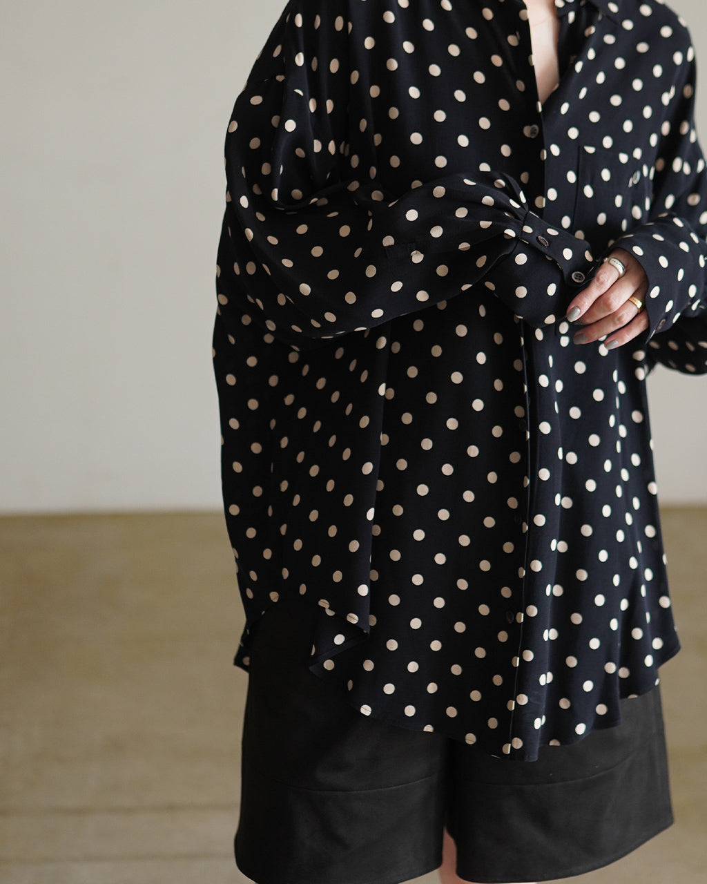 SACRA サクラ ポルカドットシャツ レディース POLKA DOT'S SHIRT