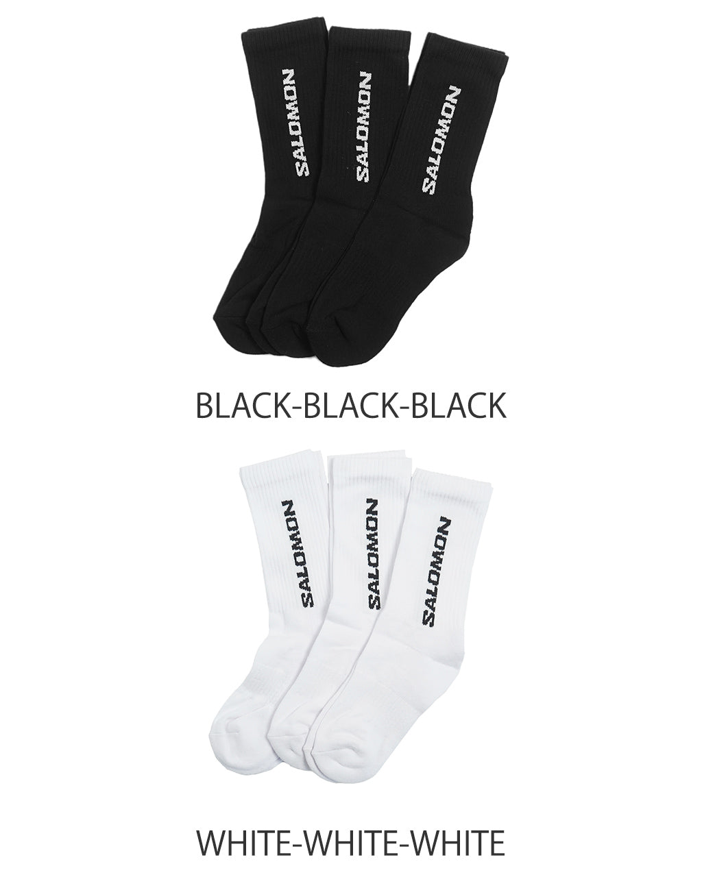 SALOMON サロモン 靴下 エブリデイ クルー ソックス 3パック EVERYDAY CREW 3-PACK 3足セット LC2086100 LC2086000 【クーポン対象外】