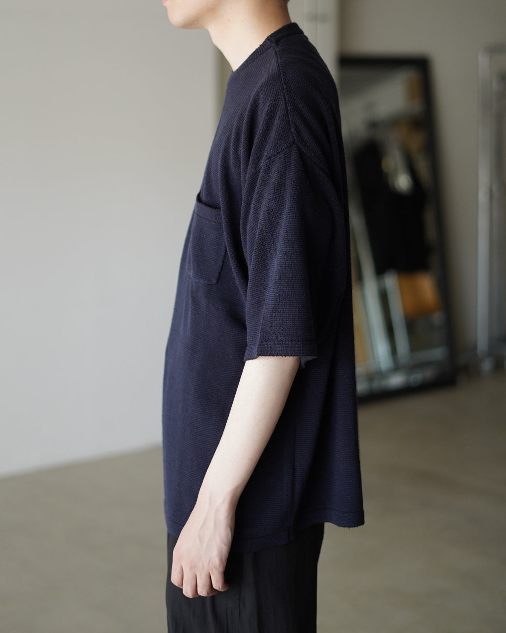 Silk Noir Knit S/S Crew Neck 26s-SKA0104