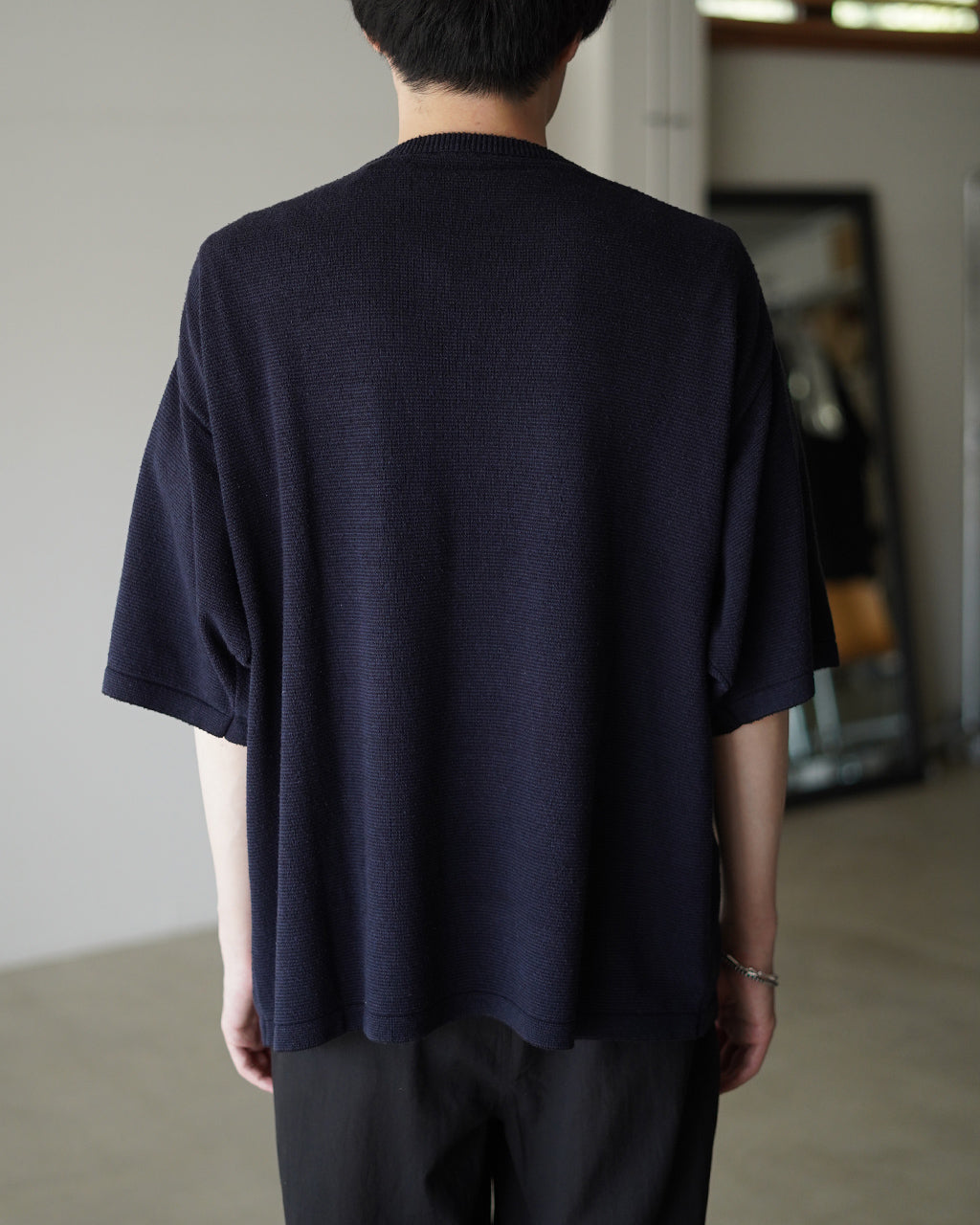Silk Noir Knit S/S Crew Neck 26s-SKA0104