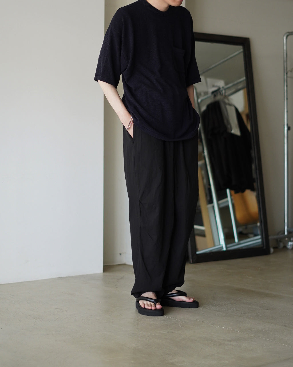 Silk Noir Knit S/S Crew Neck 26s-SKA0104