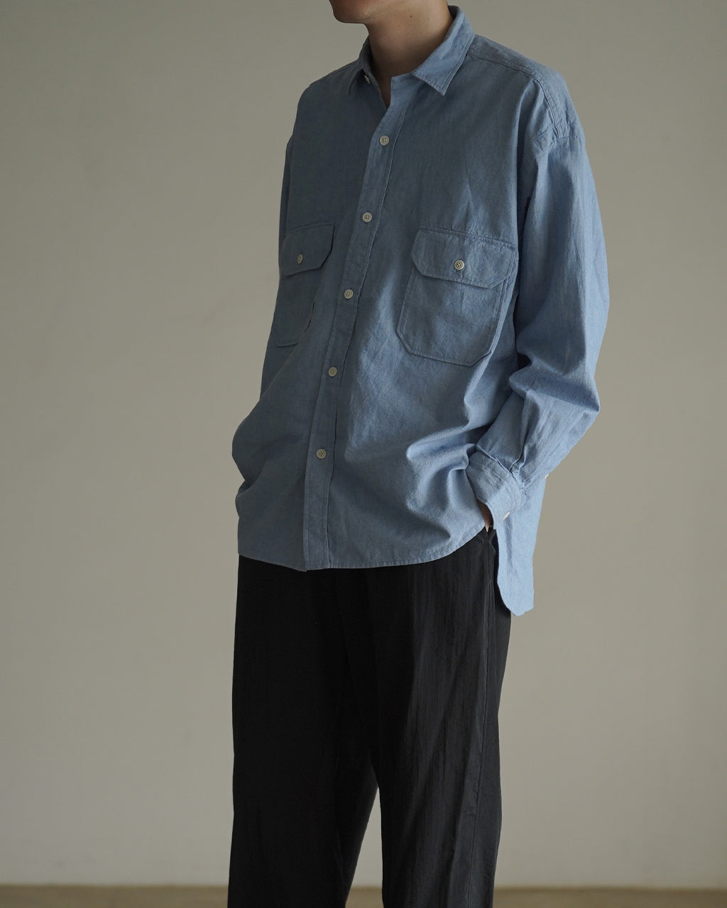 Cotton Chambray Work Shirt SSA0202