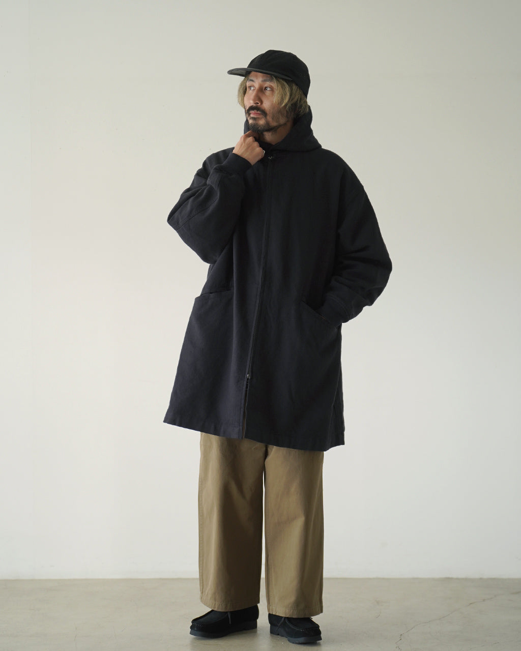 Wool Twill Hooded Coat SWA0205